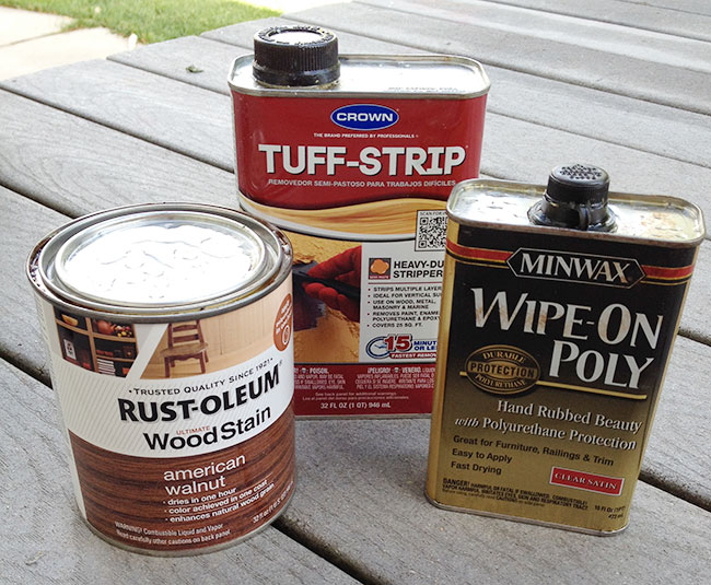 refinish painted wood supplies