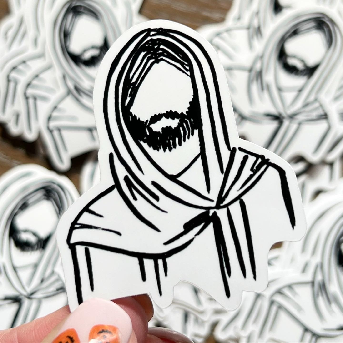 Christ Die Cut Stickers for Charity